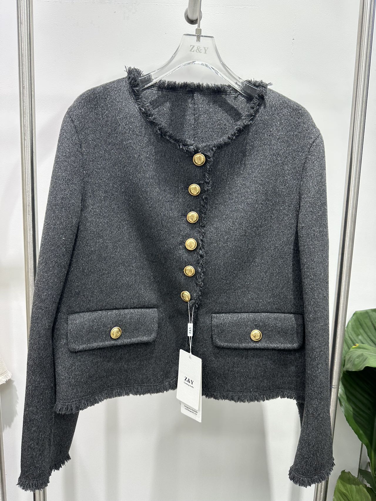 Woolen Jacket with Celine Buckle