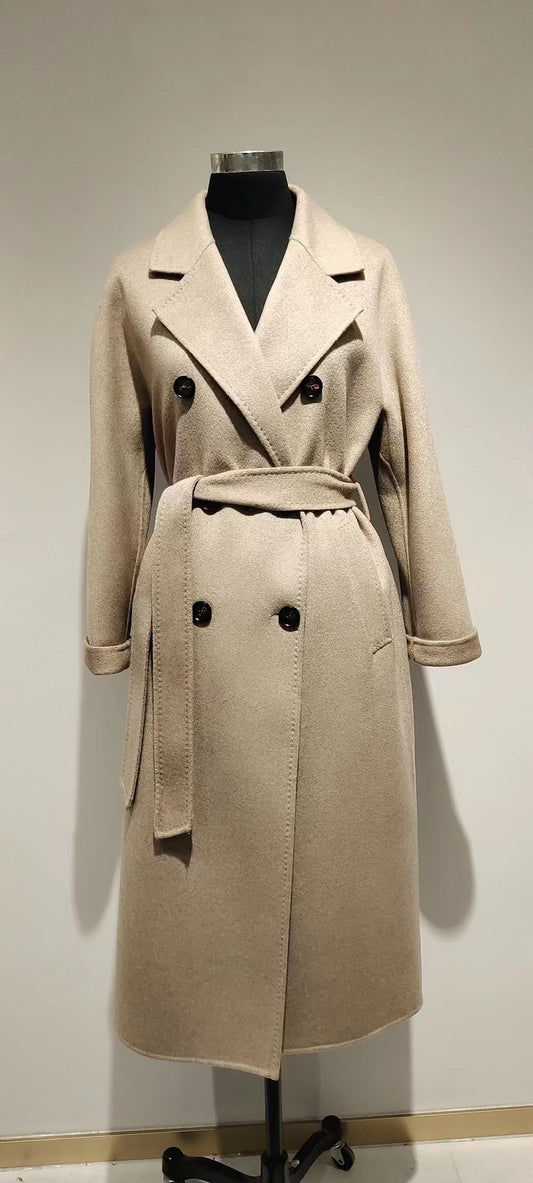 Stylish Grey Wool Coat