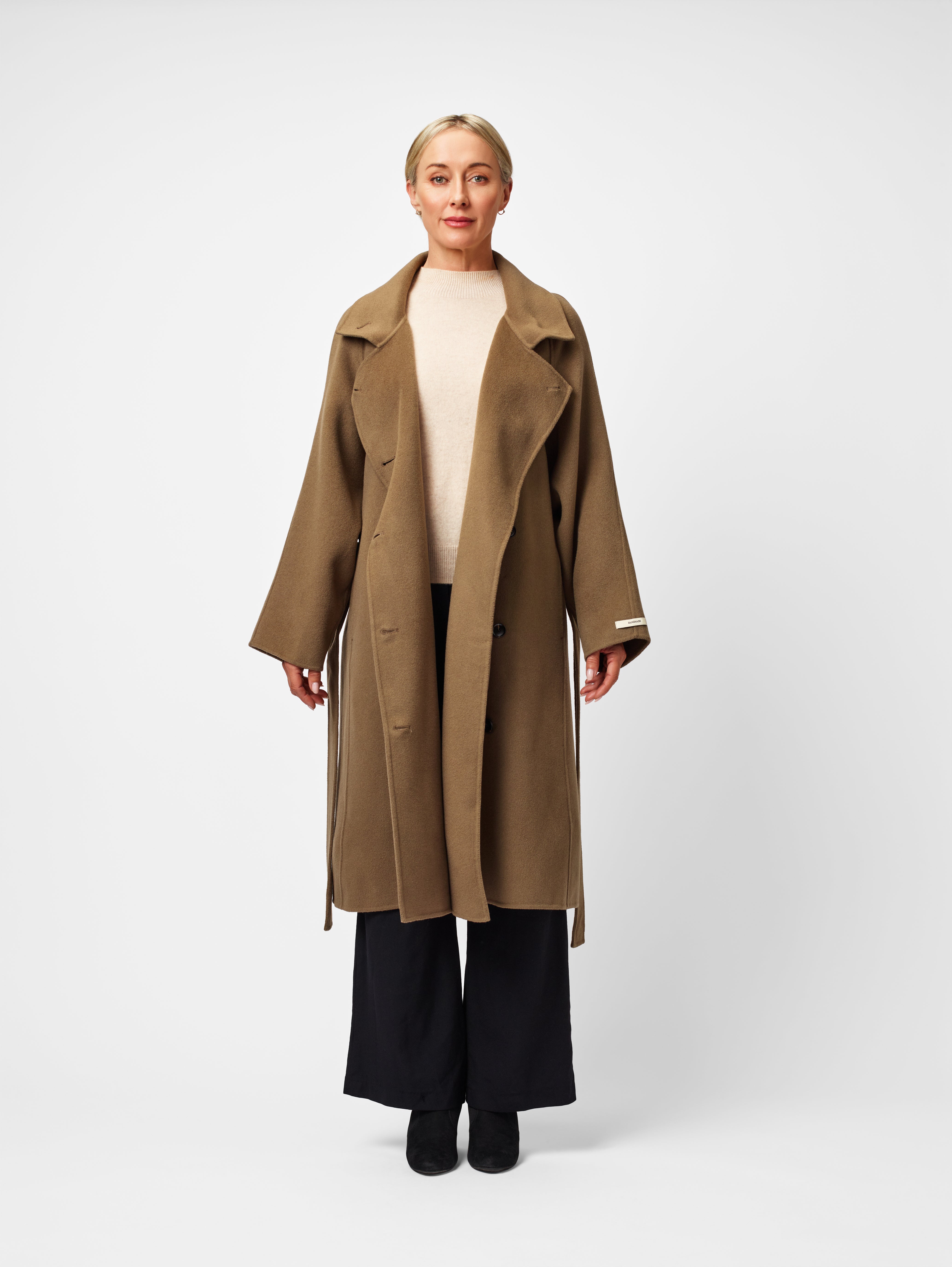 新品同様❕10s attachment cashmere beltet coat Willow Wool & Cashmere Belted Coat | Z&Y Clothing Studio